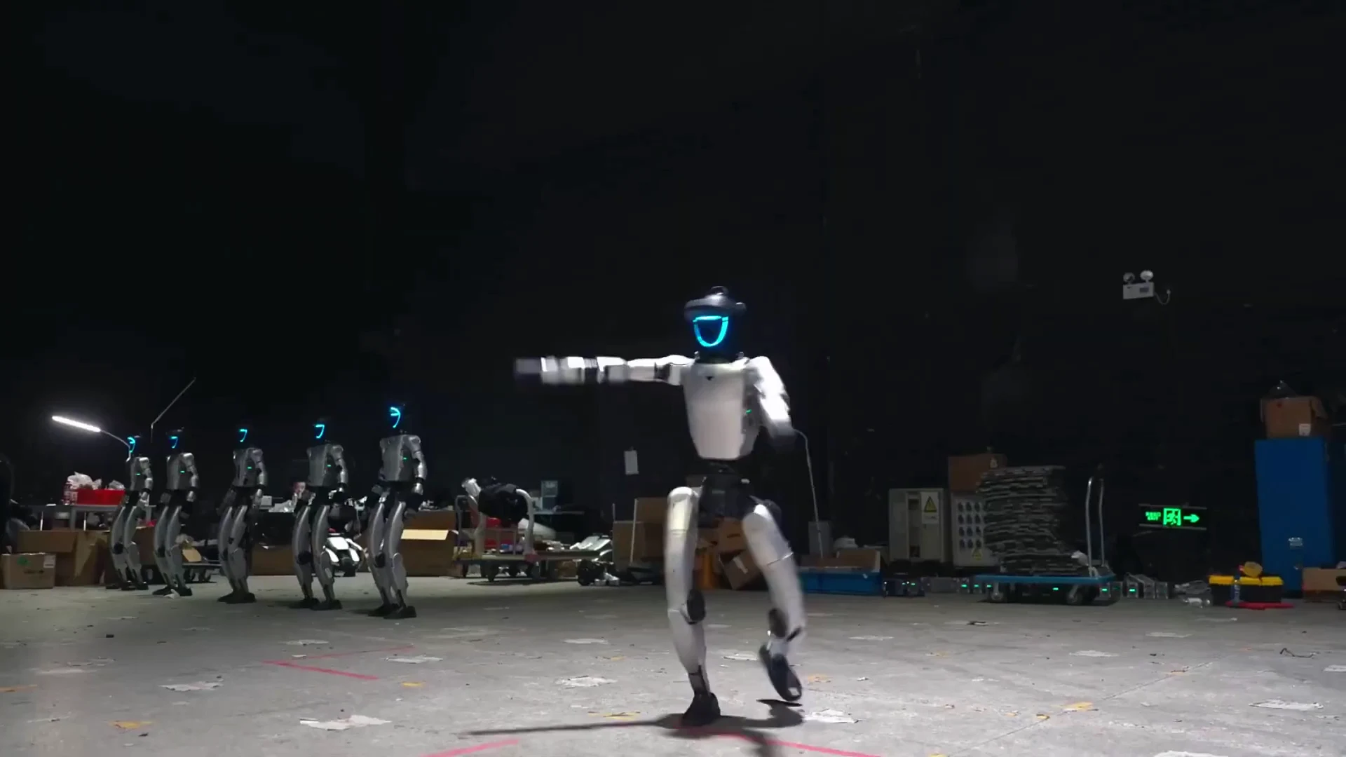 Unitree G1 humanoid robot at a brand event in 2026 showing the platform available through ZMProbots for purchase or rental