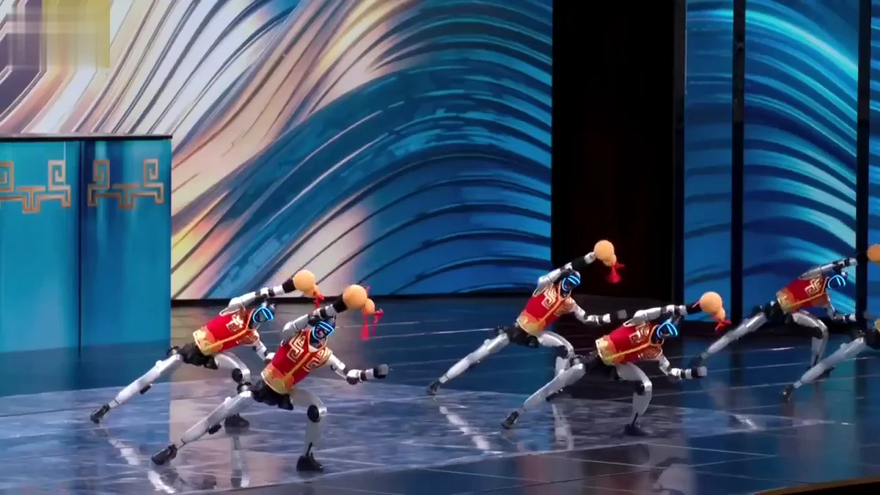 Two Unitree G1 robots performing synchronized choreography on stage — performance robots attract press and social media