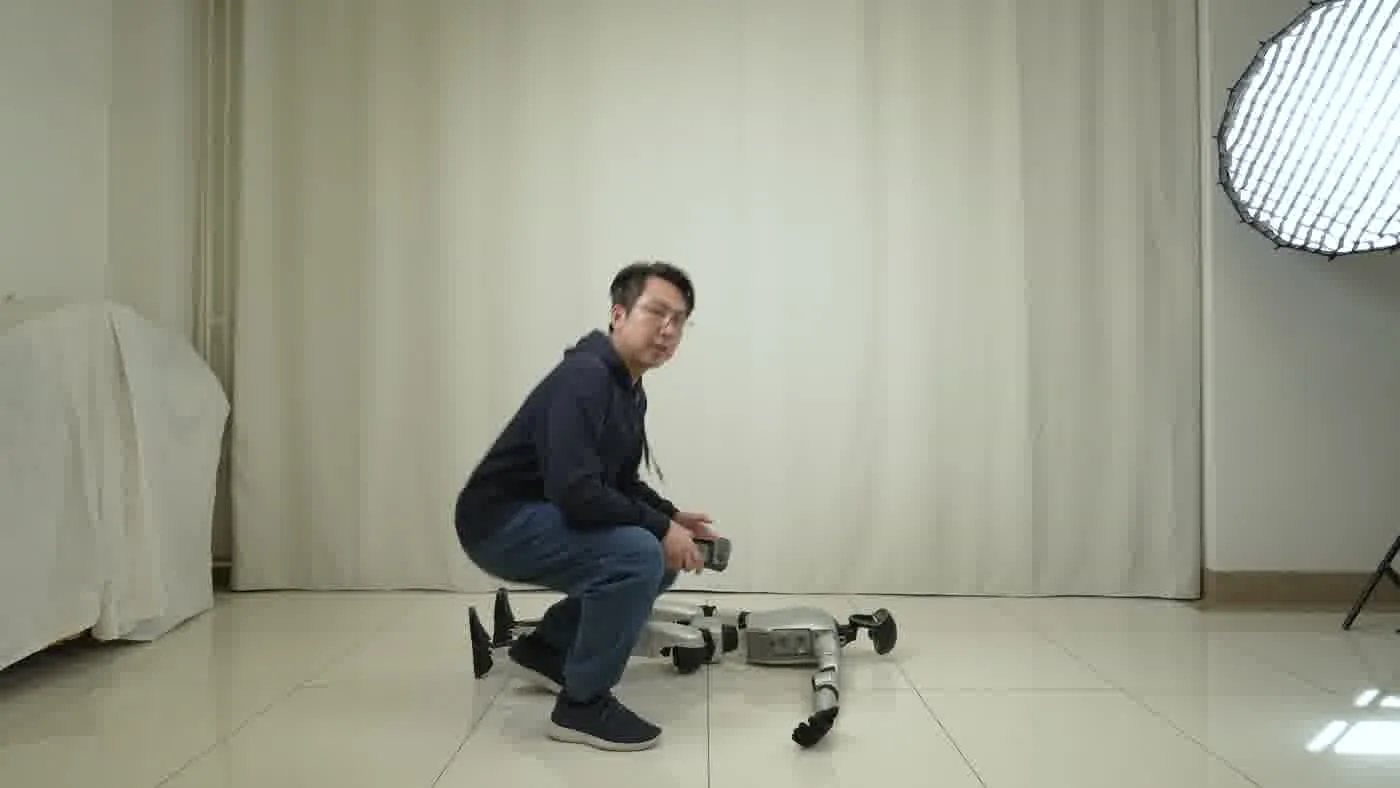 Unitree G1 humanoid robot at a brand activation event performing a demonstration for an audience at a product launch