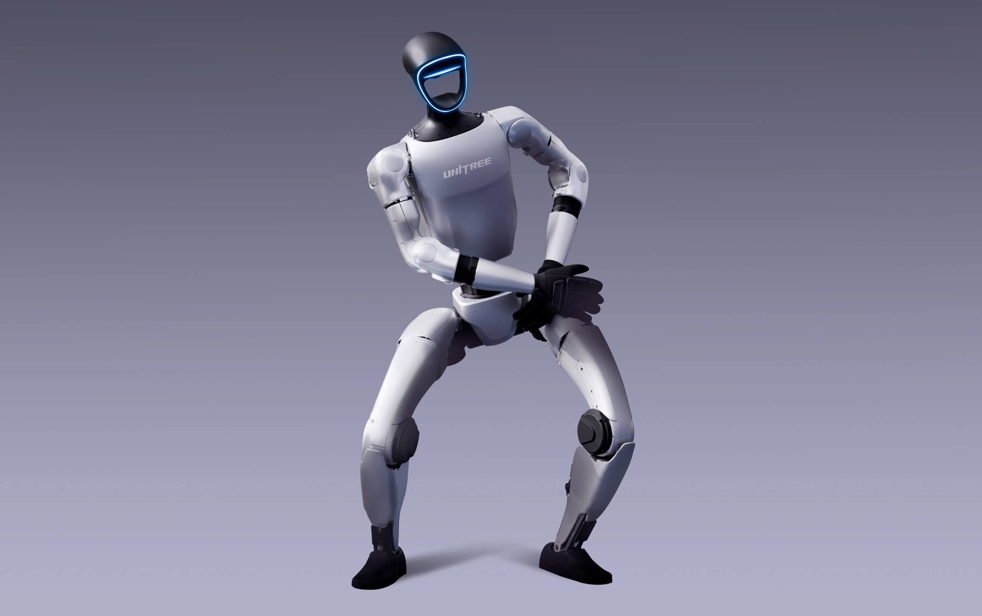 Unitree G1 humanoid robot in operational stance representing the platform that the SDK and developer software runs on