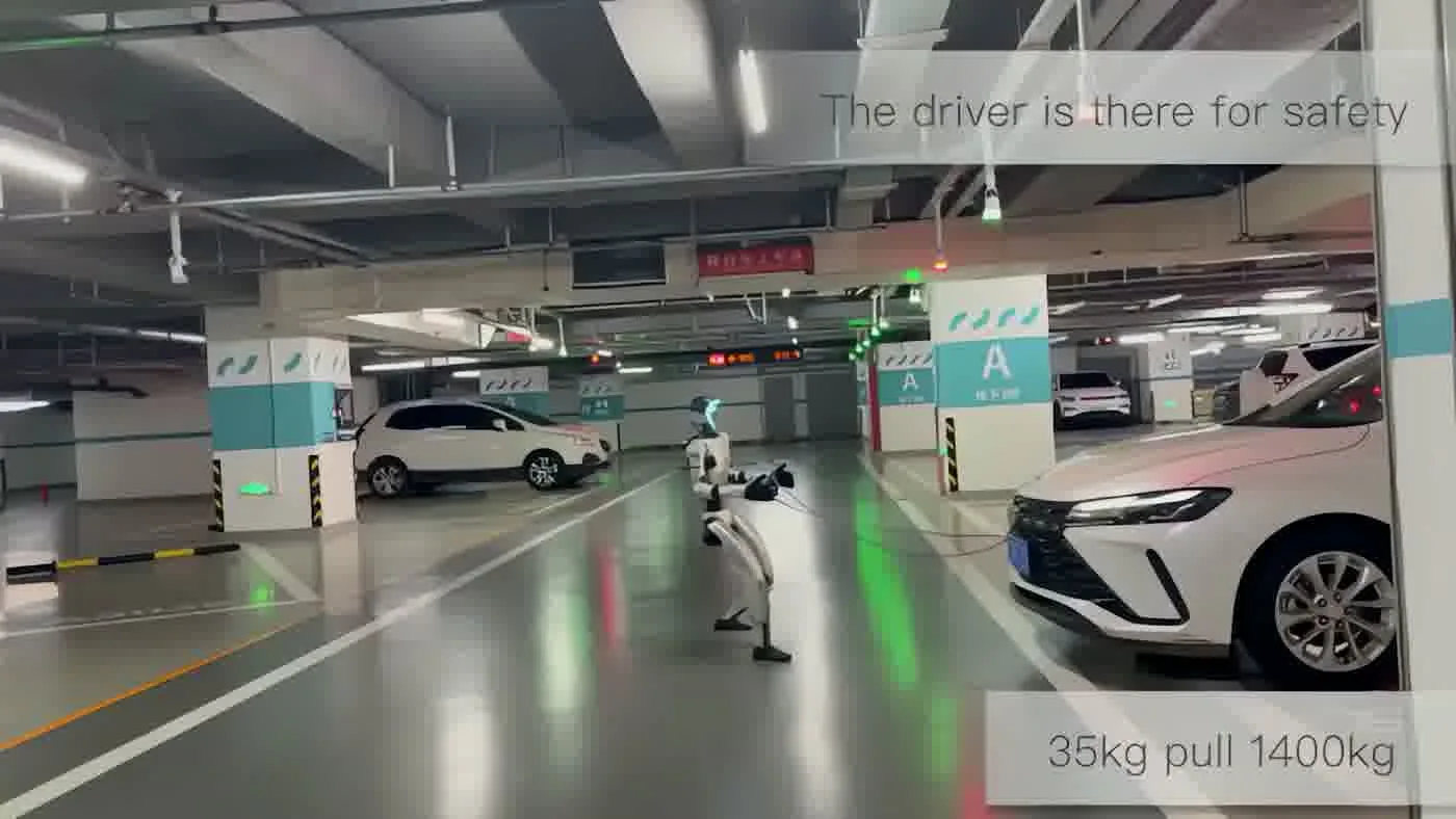 Unitree G1 humanoid robot in shipping and logistics preparation context showing transport case and equipment setup